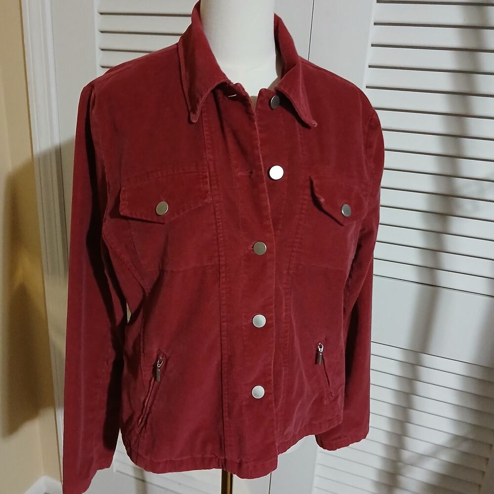 Talbots Petites Stretch Medium Raspberry Corduroy… - image 7